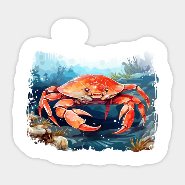 Red Crab Sticker by zooleisurelife